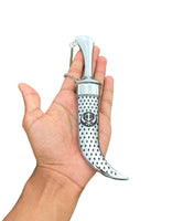 Stainless Steel Kirpan Sikh Siri Sahib Singh Diamond Design Khanda Engraved F32