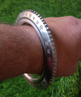 Sarbloh Kara Gurmukhi Bangle Sabhni Challa Maria Chakri Cut Kada Sikh Iron CC37