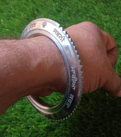 Sarbloh Kara Gurmukhi Bangle Sabhni Challa Maria Chakri Cut Kada Sikh Iron CC37