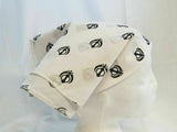 White Khanda Bandana Rumal Sikh Head Wrap Cotton Punjabi Singh Kaur Khalsa Hanky