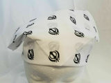 White Khanda Bandana Rumal Sikh Head Wrap Cotton Punjabi Singh Kaur Khalsa Hanky