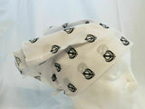 White Khanda Bandana Rumal Sikh Head Wrap Cotton Punjabi Singh Kaur Khalsa Hanky