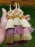Indian Punjabi Pranda Mehndi Jagoo Mirror Bridal Patiala Paranda Hair Braid GG2