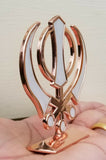 Sikh Punjabi Rose Gold Singh Kaur Khanda Khalsa Car Dashboard Desktop Stand UU4