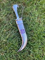 Stunning Stainless Steel Ceremonial SIKH Siri Sahib Purple Singh Kaur design MK1