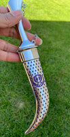 Stunning Stainless Steel Ceremonial SIKH Siri Sahib Purple Singh Kaur design MK1