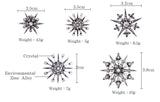 5 x Star Lapel Pin Celebrity Brooch Set Vintage Look Silver plated Broach XY5