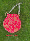 Wedding Potli Designer Silk Women Girls Purse Ethnic Indian Bride Bag Embroidery