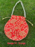 Wedding Potli Designer Silk Women Girls Purse Ethnic Indian Bride Bag Embroidery
