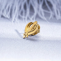 Stainless Steel Sikh Symbol Brooch Stainless Steel Mens Shirt Leisure Suit Lapel Pin Retro Religious Faith Brooches Accessories