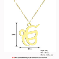 Todorova Minimalist Stainless Steel Ek Onkar Pendant Necklace For Women Charm Choker Religious Symbol Jewelry Christmas Day Gift
