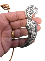 Khalsa Sarbloh punch Pure iron punjabi sikh singh kaur taksali Lion Shastar A7A
