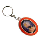 Sikh Punjabi Oval Guru Nanak Guru Gobind Singh Kaur Khalsa Key Chain Key Ring