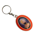 Sikh Punjabi Oval Guru Nanak Guru Gobind Singh Kaur Khalsa Key Chain Key Ring