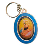 Sikh Punjabi Oval Guru Nanak Guru Gobind Singh Kaur Khalsa Key Chain Key Ring