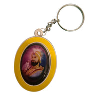 Sikh Punjabi Oval Guru Nanak Guru Gobind Singh Kaur Khalsa Key Chain Key Ring