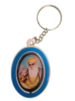 Sikh Punjabi Oval Guru Nanak Guru Gobind Singh Kaur Khalsa Key Chain Key Ring