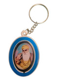 Sikh Punjabi Oval Guru Nanak Guru Gobind Singh Kaur Khalsa Key Chain Key Ring