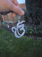 Sikh Ek Onkar Car Hanger Silver Plated Punjabi Stunning Pendant for Rear Mirror