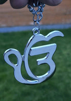 Sikh Ek Onkar Car Hanger Silver Plated Punjabi Stunning Pendant for Rear Mirror