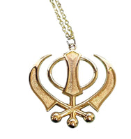Sikh Khanda Car Hanger Gold Plated Punjabi Stunning Pendant for Rear Mirror New