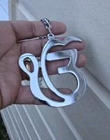Sikh Ek Onkar Car Hanger Silver Plated Punjabi Stunning Pendant for Rear Mirror