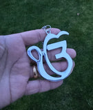 Sikh Ek Onkar Car Hanger Silver Plated Punjabi Stunning Pendant for Rear Mirror