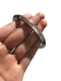 Sikh Kara Stainless Steel Thick Bracelet Brass Line Kada Singh Kaur Khalsa Kakaar Punjabi Sikhism Bangle Karra Edged Design DD52