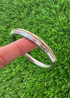 Sikh Kara Stainless Steel Thick Bracelet Brass Line Kada Singh Kaur Khalsa Kakaar Punjabi Sikhism Bangle Karra Edged Design DD52