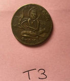 Guru Nanak Bala Mardana Sat Kartar Nanakshahi Brass Token Rare Sikh Coin T3 Antique Good Luck