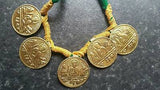Punjabi Folk Cultural Bhangra Gidha Sat Kartar Taweets Green thread necklace C1
