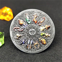 Rashifal 12 Star Signs Horoscope Good Luck Evil Eye Protection Hindu Mantra Coin