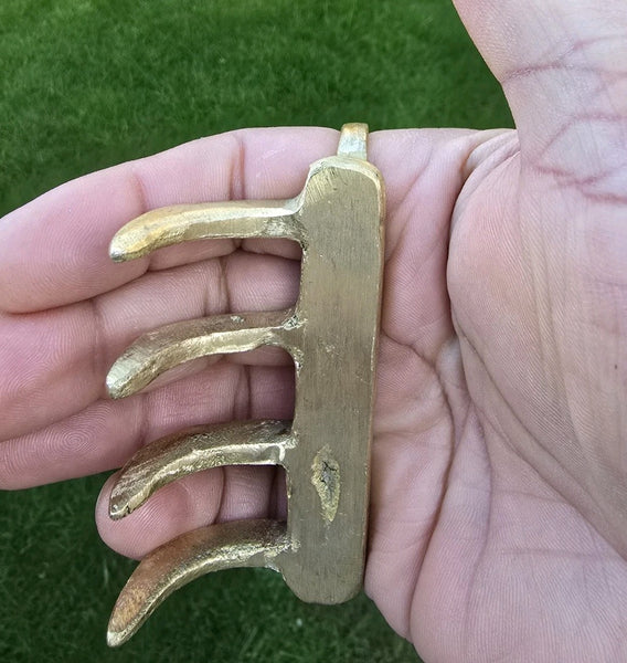 Khalsa Brass Sher Panja Punjabi Sikh Singh Kaur Taksali Lion Baghnakh Shastar