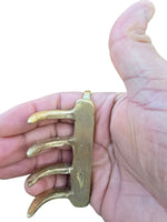 Khalsa Brass Sher Panja Punjabi Sikh Singh Kaur Taksali Lion Baghnakh Shastar
