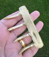 Khalsa Brass Sher Panja Punjabi Sikh Singh Kaur Taksali Lion Baghnakh Shastar