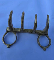 Khalsa Brass Sher Panja Punjabi Sikh Singh Kaur Taksali Lion Baghnakh Shastar