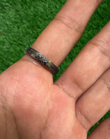 Shani Protection Ring Star Saturn Iron Horse Shoe Black Chala Astrology O14G NEW