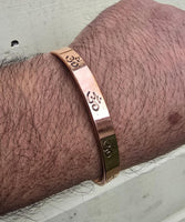 Copper Om Kara Hindu Tamba Bangle Smooth Design Magnetic Ohm Kada Ajustable O2A Meditation Bracelet Karray Karha Sikh BP Health Benefits
