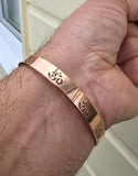 Copper Om Kara Hindu Tamba Bangle Smooth Design Magnetic Ohm Kada Ajustable O2A Meditation Bracelet Karray Karha Sikh BP Health Benefits