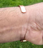 Copper Om Kara Hindu Tamba Bangle Smooth Design Magnetic Ohm Kada Ajustable O2A Meditation Bracelet Karray Karha Sikh BP Health Benefits