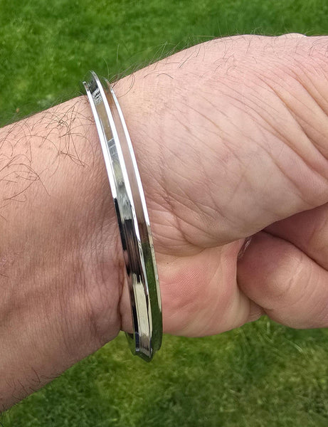 Stainless Steel Kara Sikh Singh Kaur Khalsa Bangle One Edge Collar Design Kada F5A Bracelet Karray Karha
