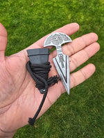 Sarbloh Taksali punch Pure Iron khalsa lion Hawk shastar nihang sikh singh kaur punjabi sher Baaz Handmade - matching sheath dori EE20A
