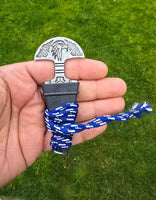 Sarbloh Taksali punch Pure Iron khalsa lion Hawk shastar nihang sikh singh kaur punjabi sher Baaz Handmade - matching sheath dori EE20A