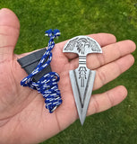 Sarbloh Taksali punch Pure Iron khalsa lion Hawk shastar nihang sikh singh kaur punjabi sher Baaz Handmade - matching sheath dori EE20A