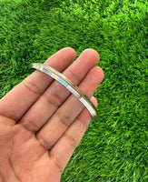 Sikh Kara Stainless Steel Bracelet Brass Line Kada Singh Kaur Khalsa Kakaar Punjabi Sikhism Bangle Karra Edged Design DD51