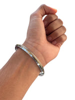Sikh Kara Stainless Steel Bracelet Brass Line Kada Singh Kaur Khalsa Kakaar Punjabi Sikhism Bangle Karra Edged Design DD51