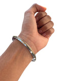 Sikh Kara Stainless Steel Bracelet Brass Line Kada Singh Kaur Khalsa Kakaar Punjabi Sikhism Bangle Karra Edged Design DD51