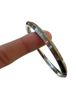 Sikh Kara Stainless Steel Bracelet Brass Line Kada Singh Kaur Khalsa Kakaar Punjabi Sikhism Bangle Karra Edged Design DD51