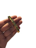 Sikh Kara Gold Plated Khanda Laser Engraved Bracelet Kada Singh Kaur Khalsa Kakaar Punjabi Sikhism Bangle Karra Cut Design DD59