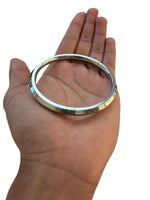 Sikh Kara Stainless Steel Bracelet Brass Line Kada Singh Kaur Khalsa Kakaar Punjabi Sikhism Bangle Karra Edged Design DD51
